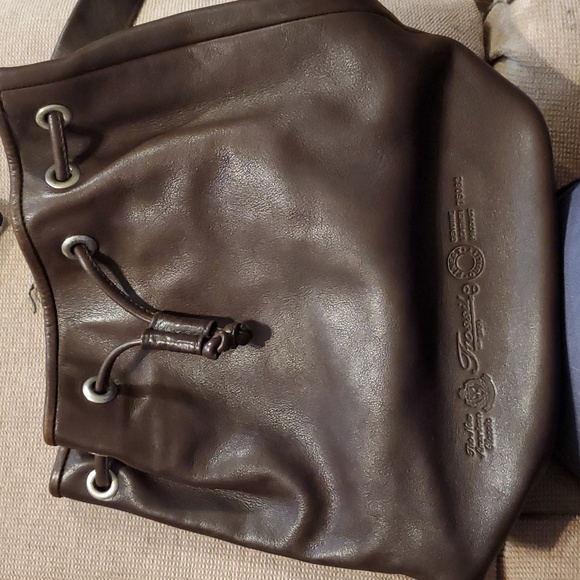 Fossil Black Leather Drawstring Bag main image 1